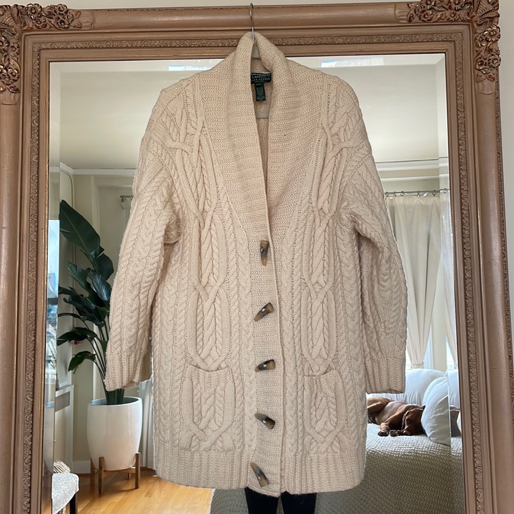 Exclusive hand knit Ralph Lauren wool sweater